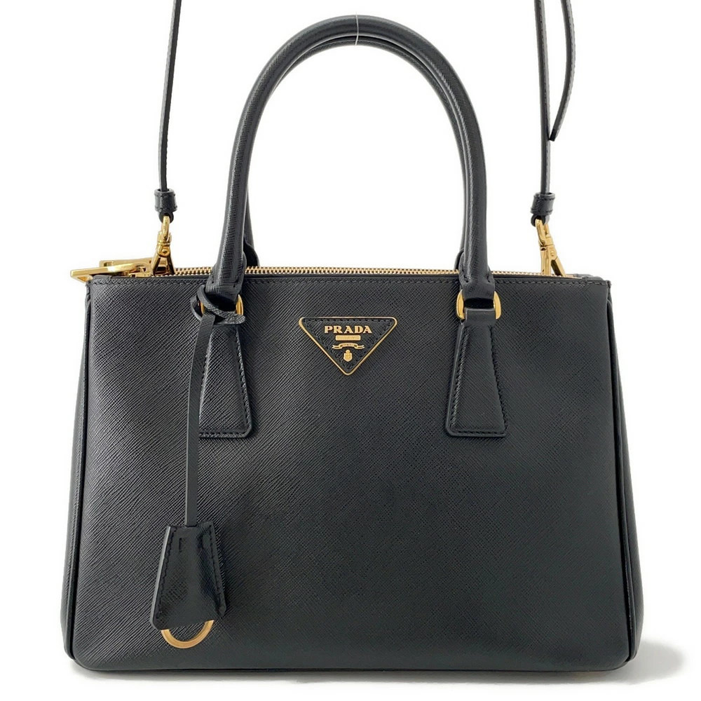 Prada Galleria Saffiano Leather Handbag Black Bag - Picture 1 of 12